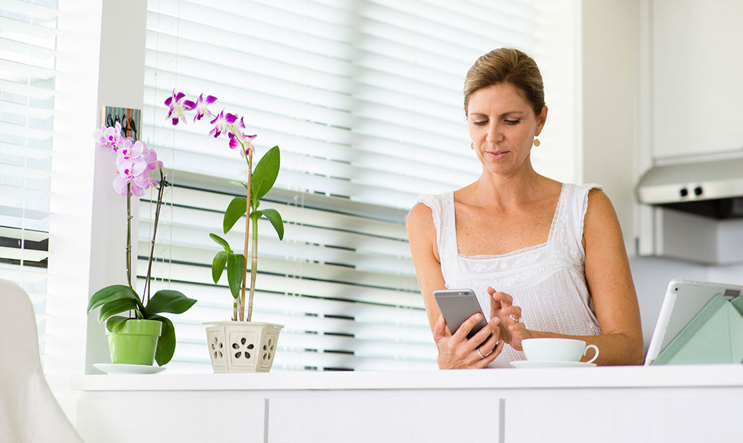 Woman using phone